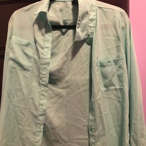 MINT GREEN BUTTON DOWN